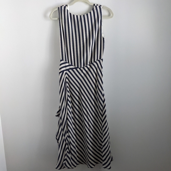 𝅺Suzi Chin Striped Silk Slip Dress Retro Art Deco Style 10 Maxamilist Designer - Picture 8 of 13